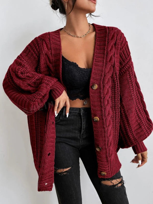 Luna’s Cozy Allure Cable Knit Cardigan