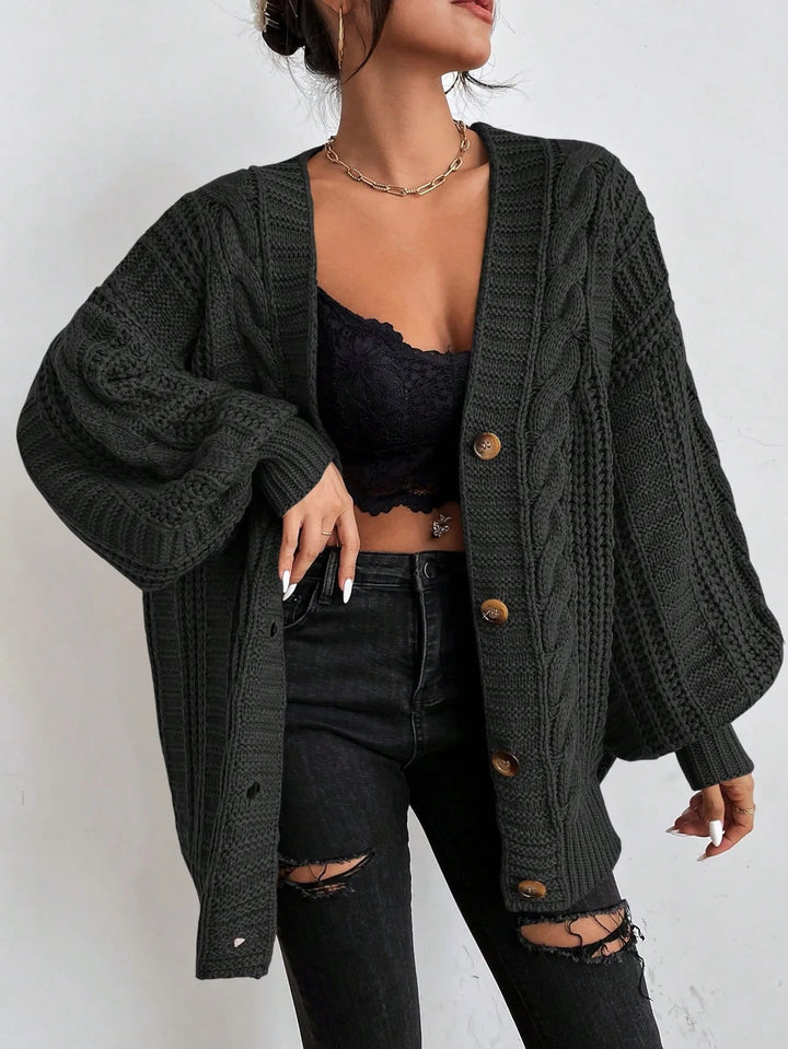 Luna’s Cozy Allure Cable Knit Cardigan