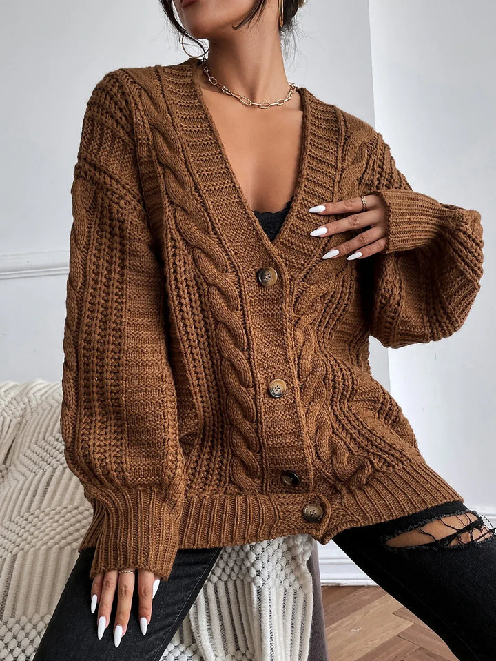 Luna’s Cozy Allure Cable Knit Cardigan