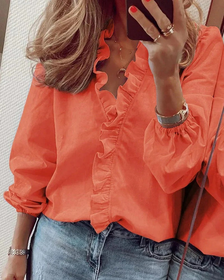 Luna’s Darling Bloom Ruffled Blouse