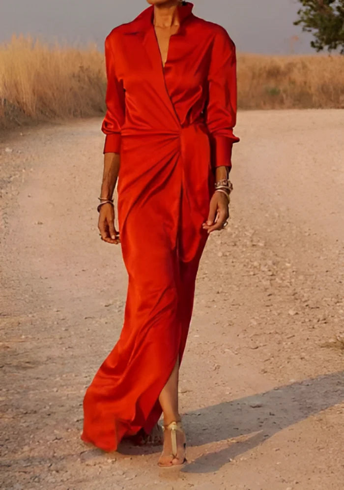 Luna’s Desert Muse Draped Waist Maxi Dress