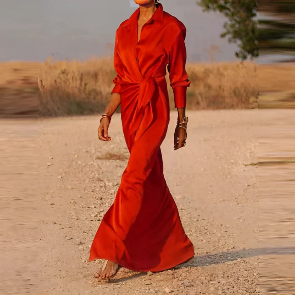 Luna’s Desert Muse Draped Waist Maxi Dress