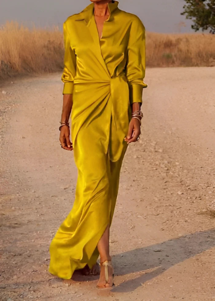 Luna’s Desert Muse Draped Waist Maxi Dress