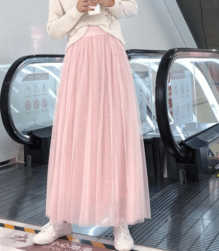 Luna’s Dream Waltz Layered Tulle Maxi Skirt