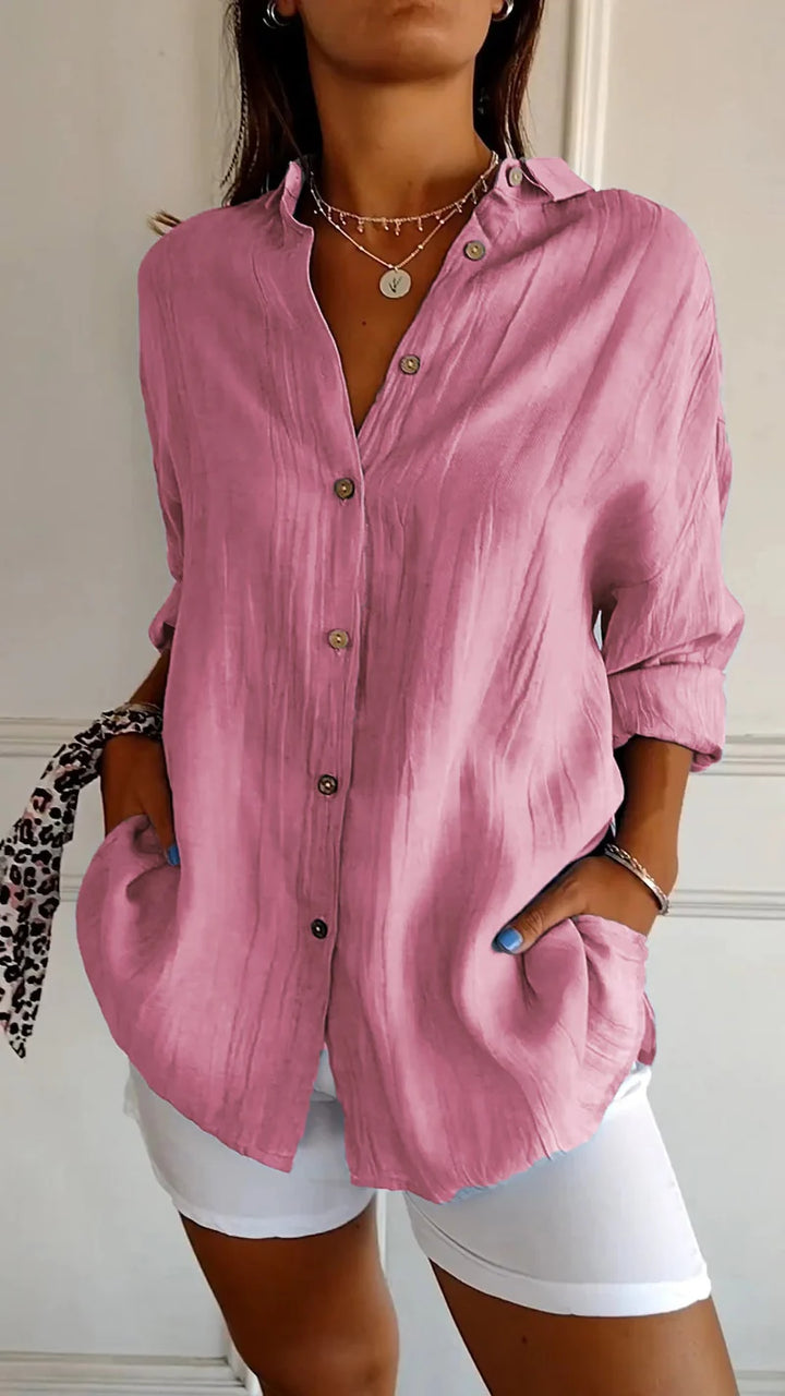 Luna’s Effortless Muse Button-Down Blouse