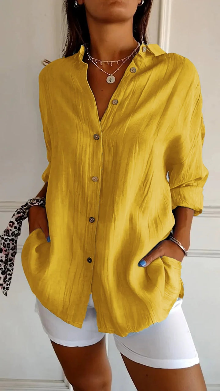 Luna’s Effortless Muse Button-Down Blouse
