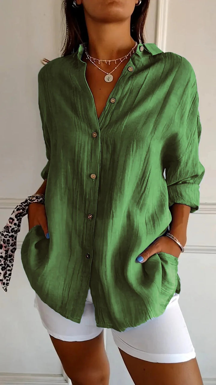 Luna’s Effortless Muse Button-Down Blouse