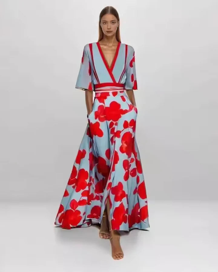 Luna’s Enchanted Bloom Wrap Maxi Dress