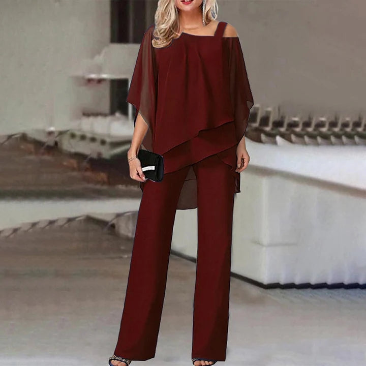 Luna’s Evening Allure Layered Sleeve Two Piece Set