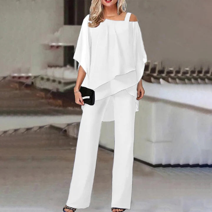 Luna’s Evening Allure Layered Sleeve Two Piece Set