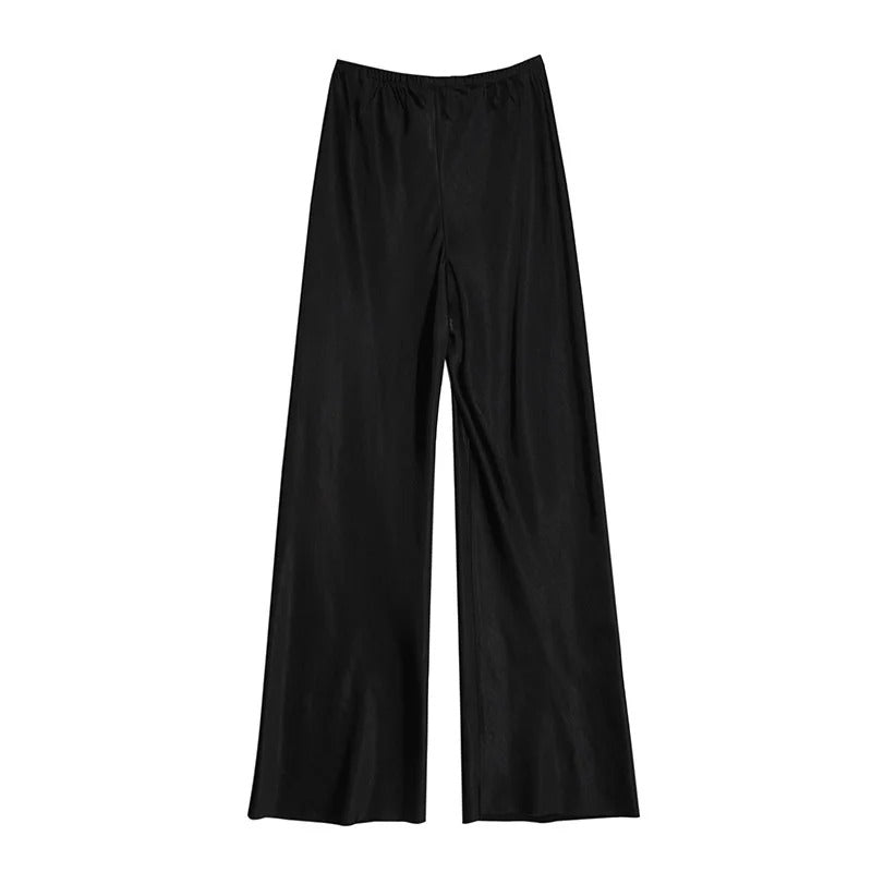 Luna’s Evening Glow Wide-Leg Trousers