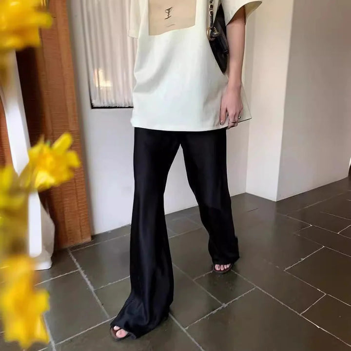 Luna’s Evening Glow Wide-Leg Trousers