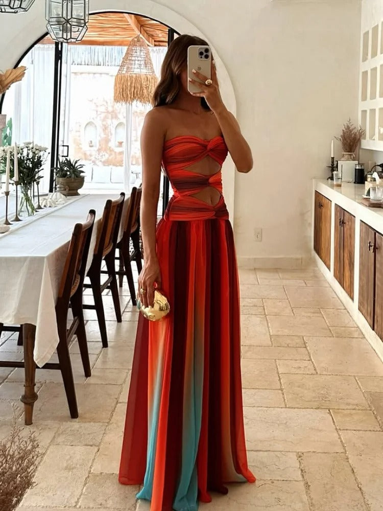 Luna's Fireheart Mirage Hollow-Out Maxi Dress Luna Mae Luna's Fireheart Mirage Hollow-Out Maxi Dress Luna Mae