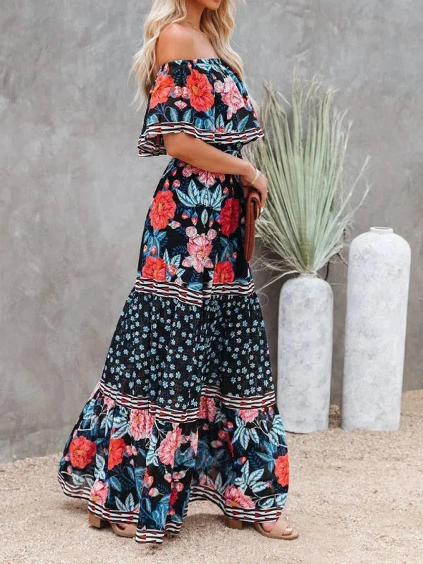 Luna’s Garden Muse Off-Shoulder Maxi Dress