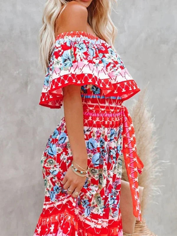 Luna’s Garden Muse Off-Shoulder Maxi Dress