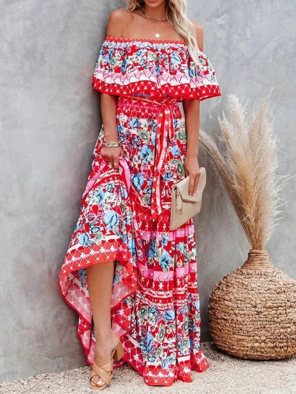 Luna’s Garden Muse Off-Shoulder Maxi Dress