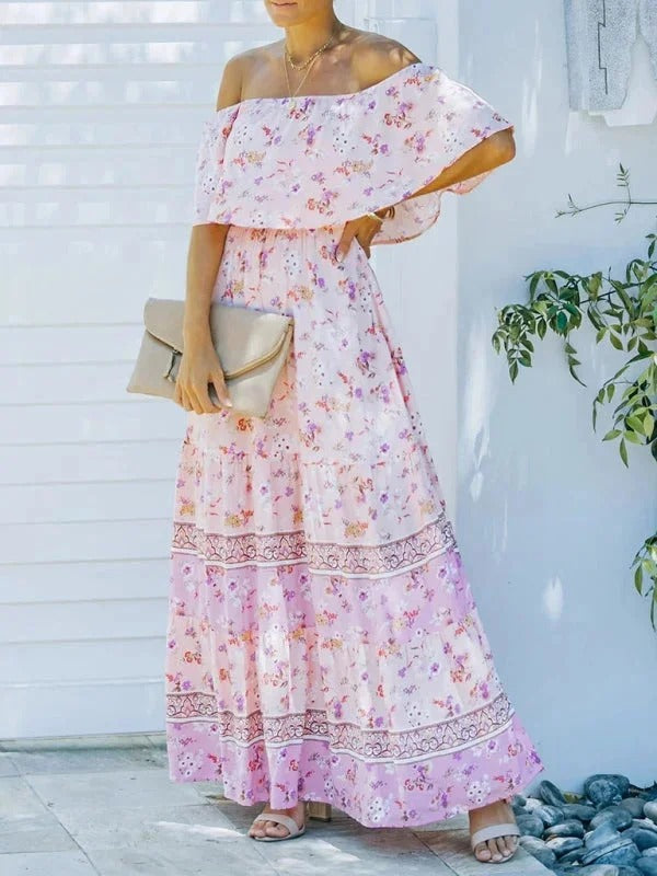 Luna’s Garden Muse Off-Shoulder Maxi Dress