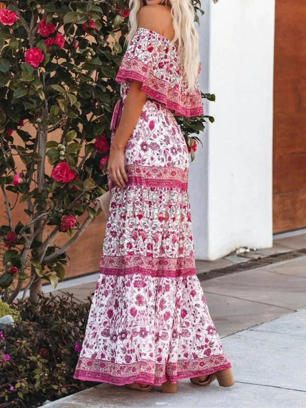 Luna’s Garden Muse Off-Shoulder Maxi Dress