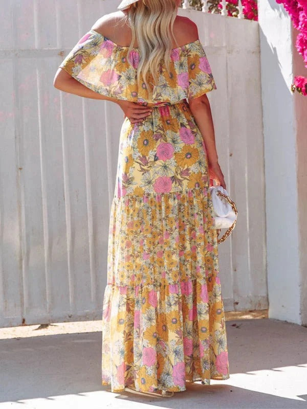 Luna’s Garden Muse Off-Shoulder Maxi Dress