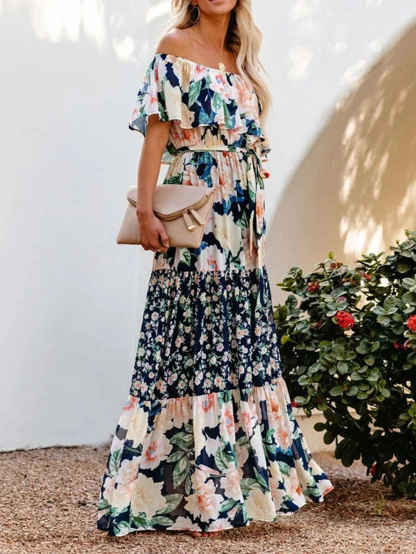 Luna’s Garden Muse Off-Shoulder Maxi Dress
