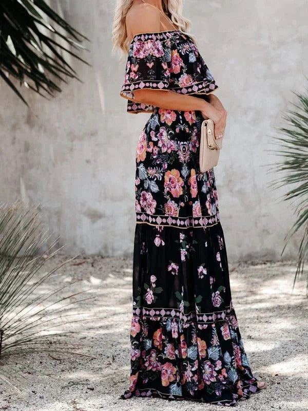Luna’s Garden Muse Off-Shoulder Maxi Dress
