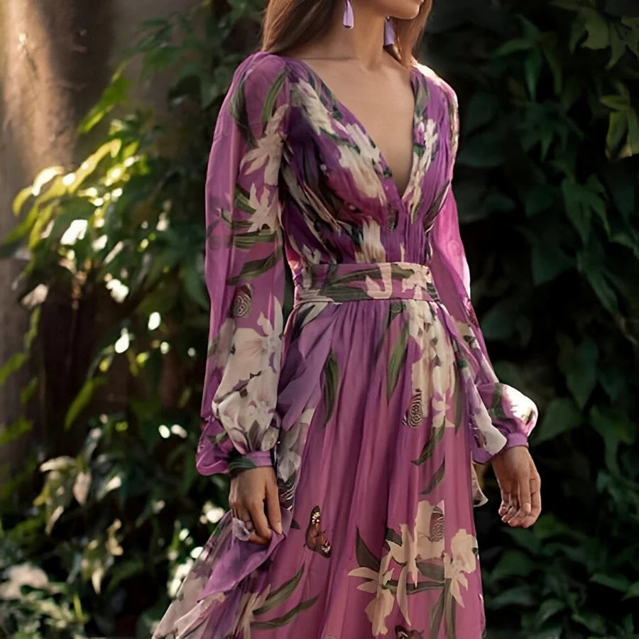 Luna’s Garden Whispers Floral Maxi Dress