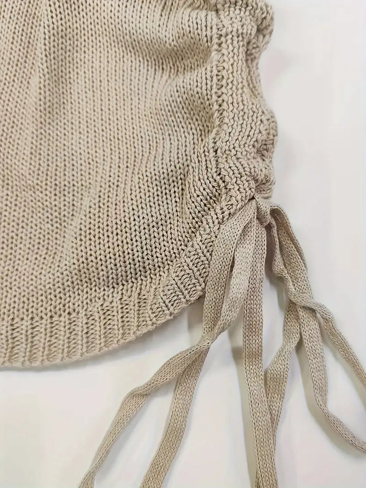 Luna’s Golden Allure Ruched Mini Dress