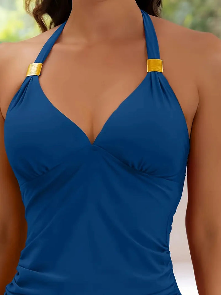 Luna’s Golden Horizon Halter Tankini Set