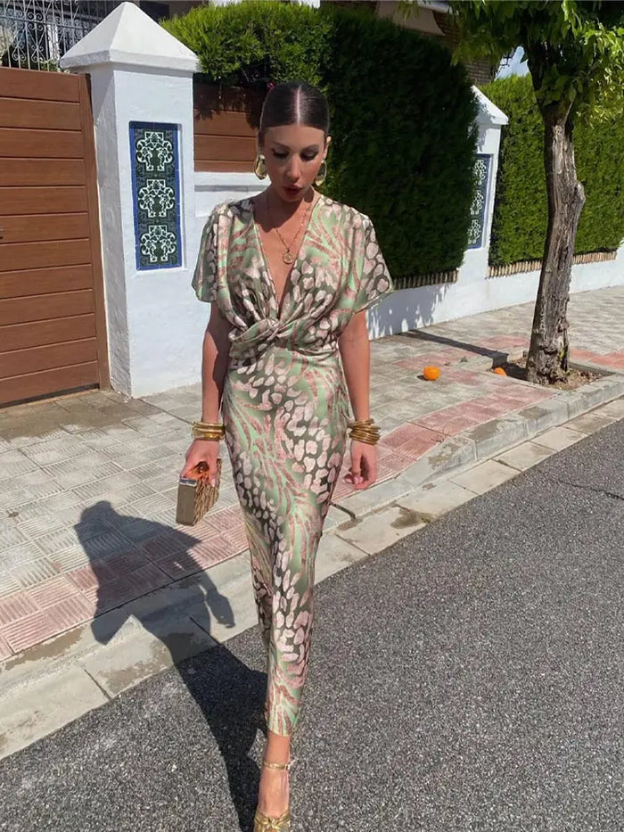Luna’s Golden Mirage Maxi Dress