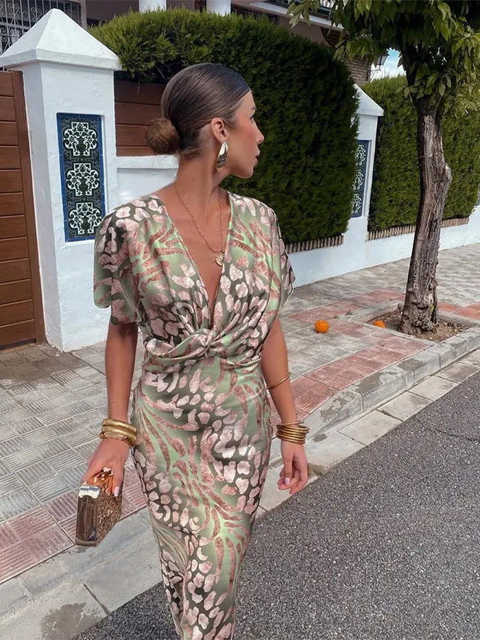 Luna’s Golden Mirage Maxi Dress