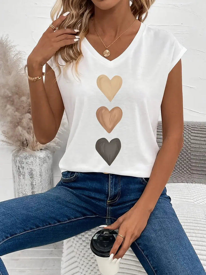 Luna’s Heartfelt Charm Trio-Print Tee