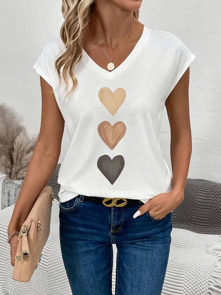 Luna’s Heartfelt Charm Trio-Print Tee