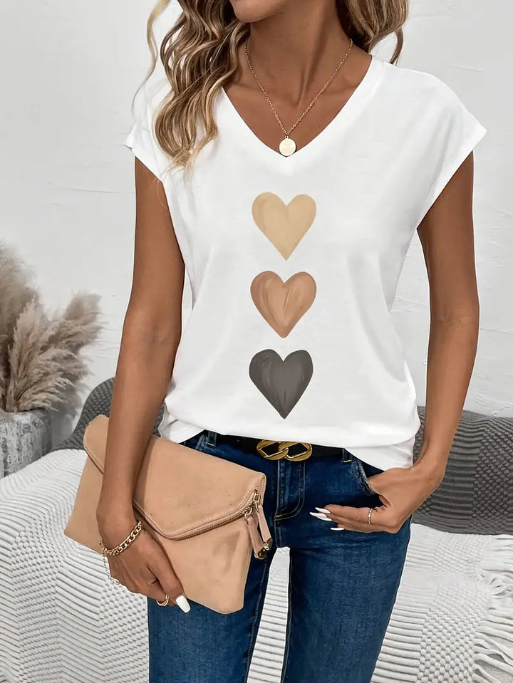 Luna’s Heartfelt Charm Trio-Print Tee