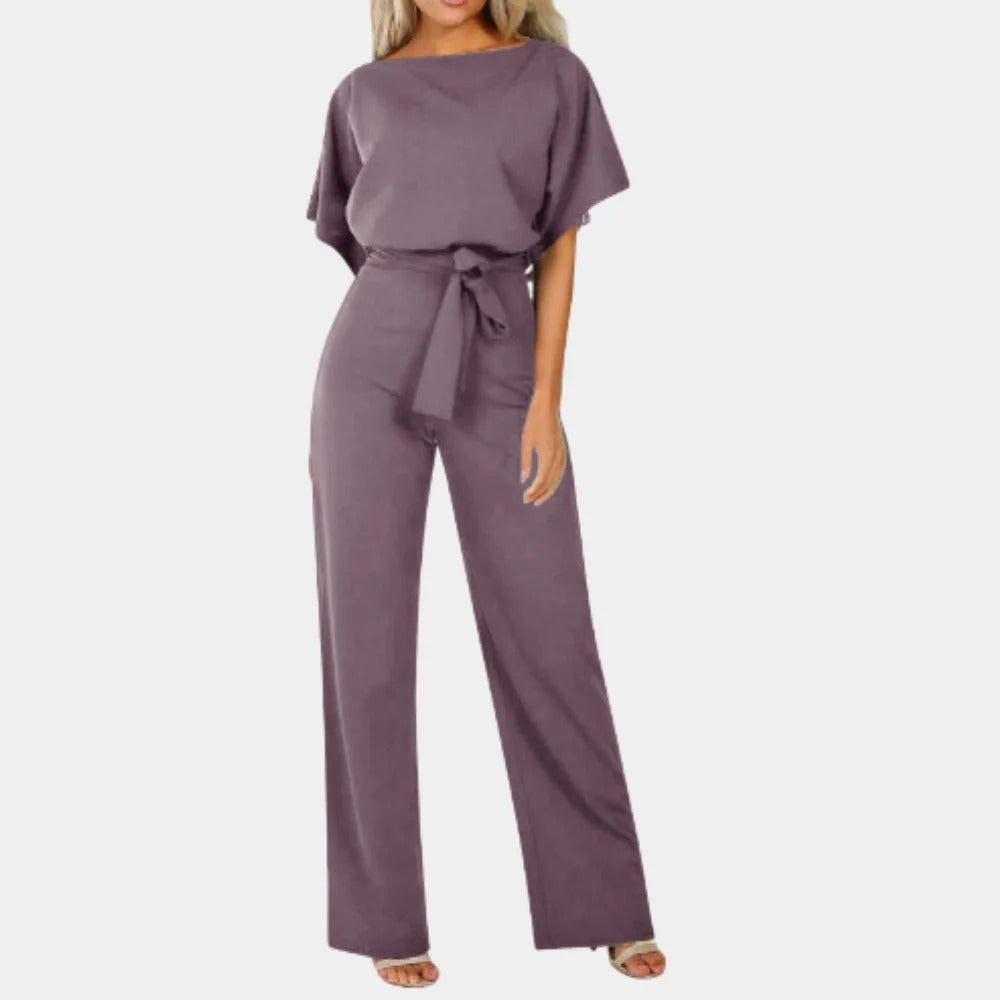 Luna’s Midnight Grace Tie-Waist Wide-Leg Jumpsuit
