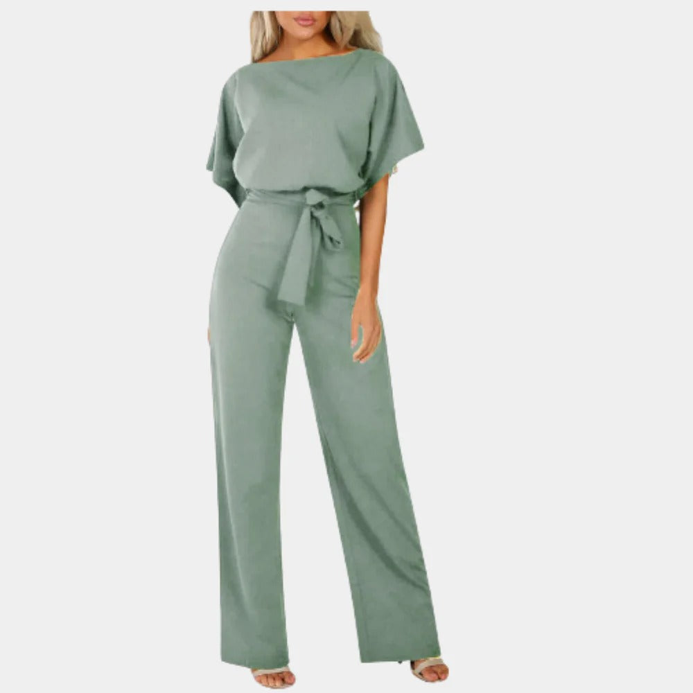 Luna’s Midnight Grace Tie-Waist Wide-Leg Jumpsuit