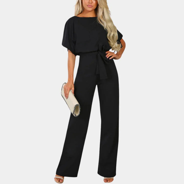 Luna’s Midnight Grace Tie-Waist Wide-Leg Jumpsuit