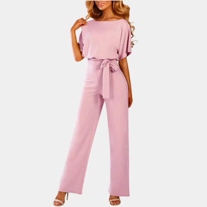 Luna’s Midnight Grace Tie-Waist Wide-Leg Jumpsuit