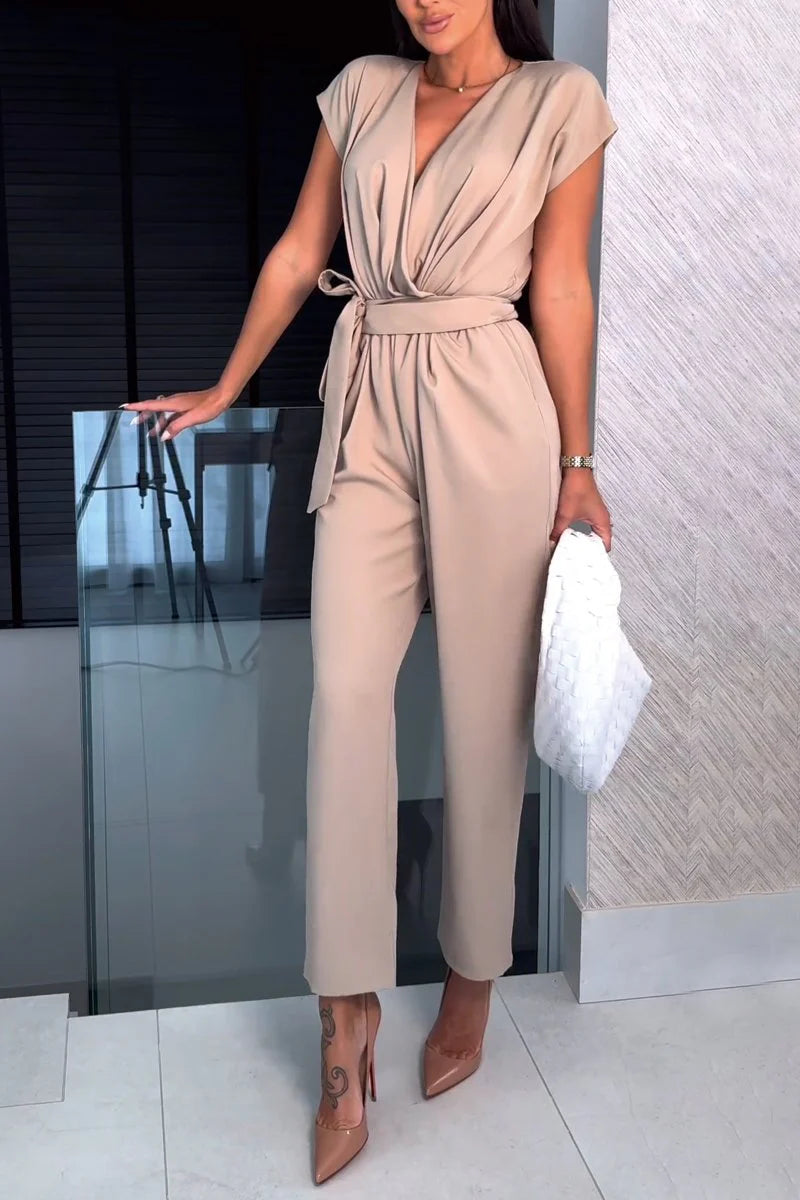Luna’s Midnight Allure Wrap Detail Jumpsuit