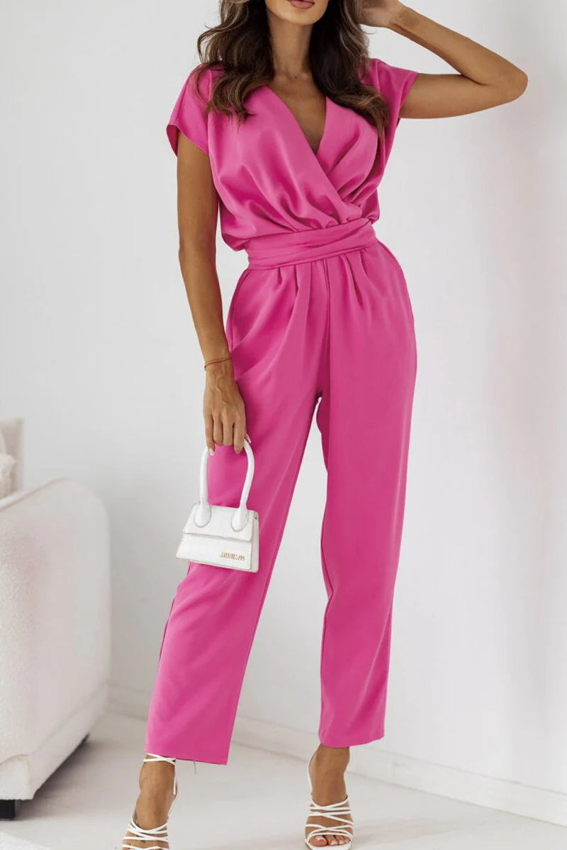 Luna’s Midnight Allure Wrap Detail Jumpsuit