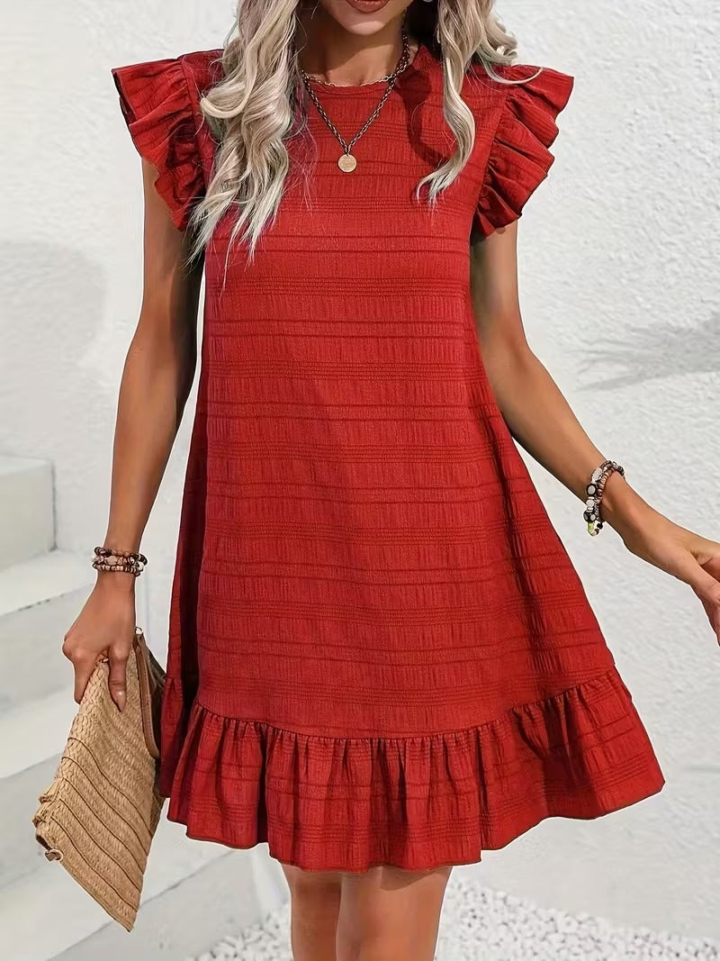 Luna’s Midnight Ruffle Charm Mini Dress