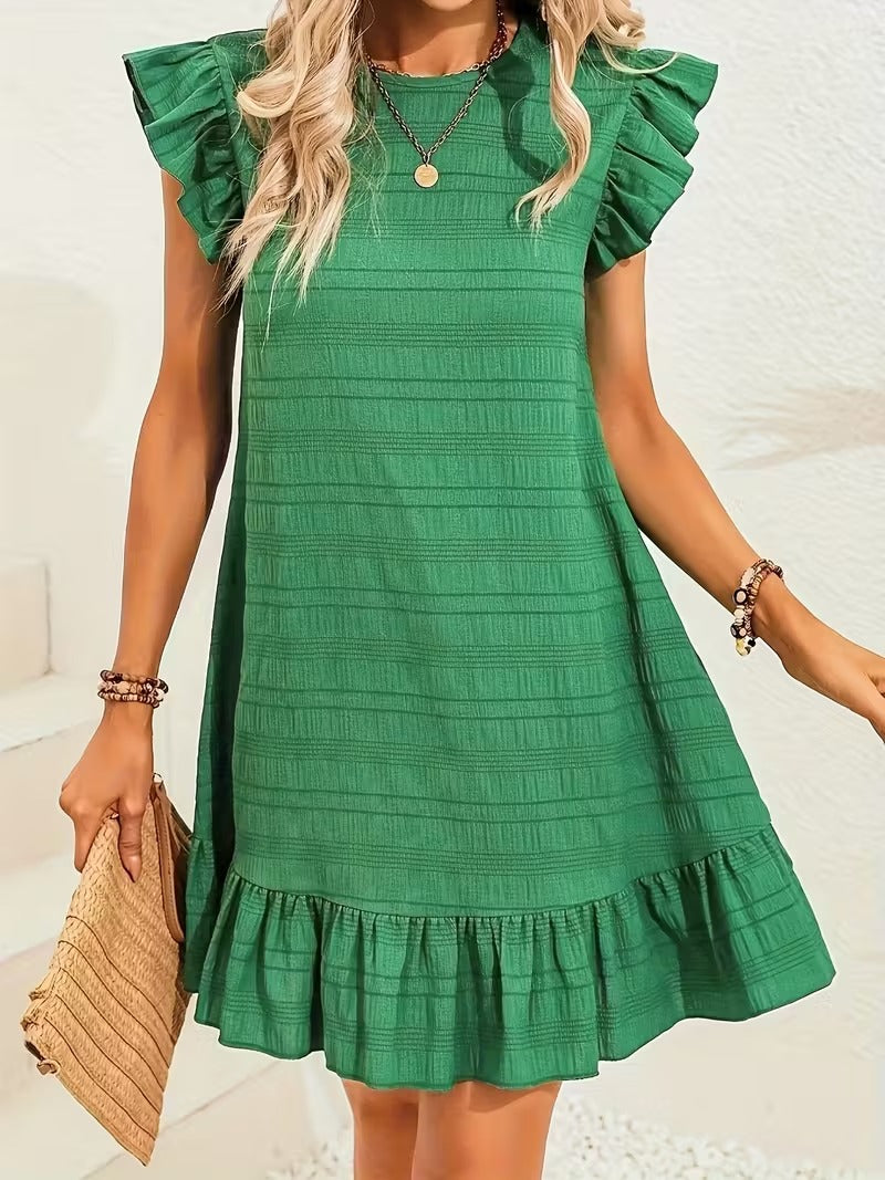 Luna’s Midnight Ruffle Charm Mini Dress