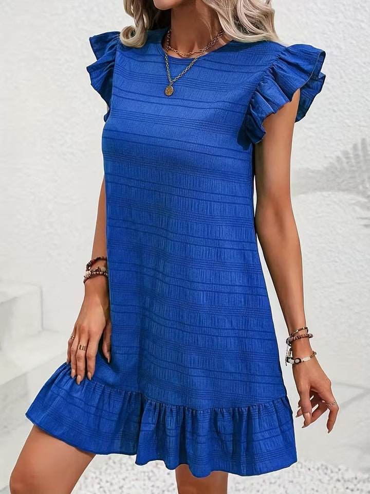 Luna’s Midnight Ruffle Charm Mini Dress