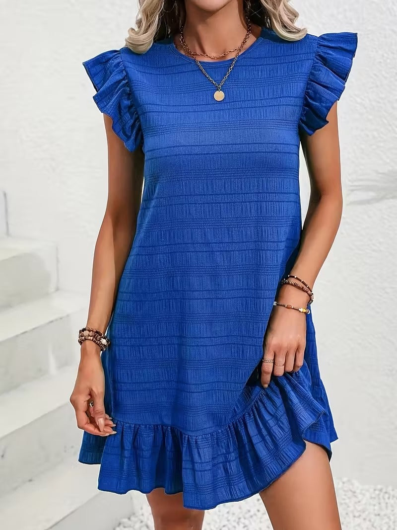 Luna’s Midnight Ruffle Charm Mini Dress