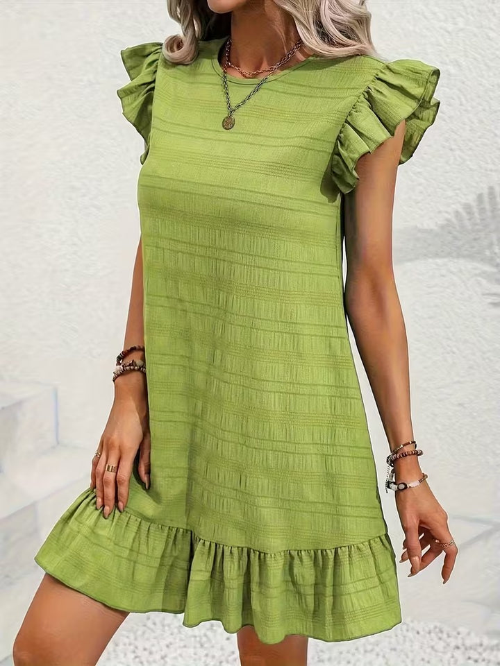 Luna’s Midnight Ruffle Charm Mini Dress
