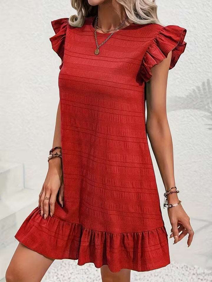 Luna’s Midnight Ruffle Charm Mini Dress