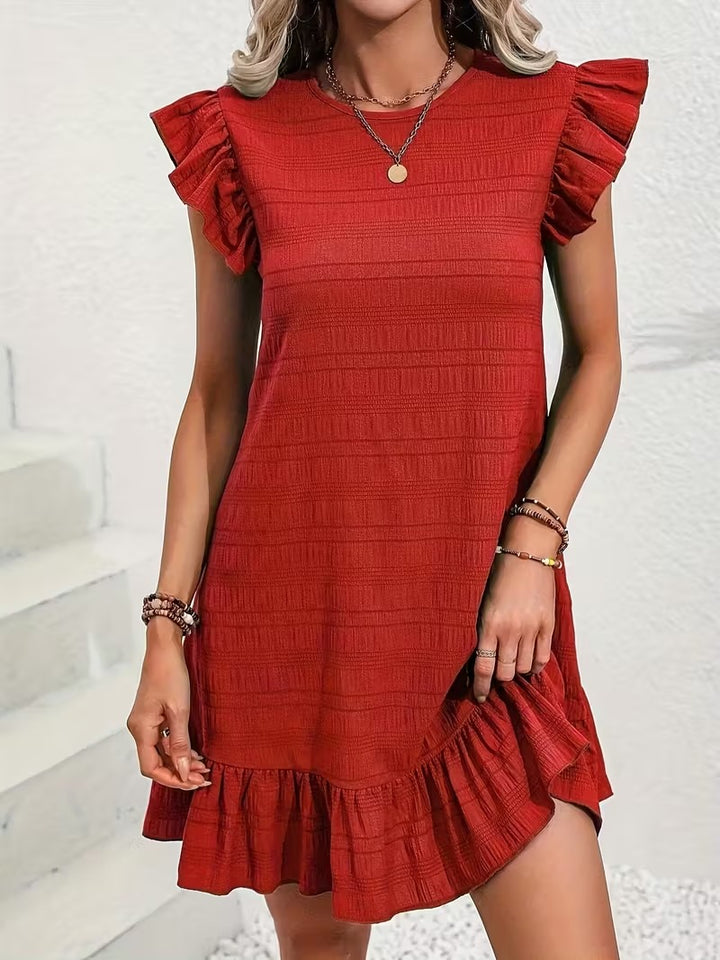 Luna’s Midnight Ruffle Charm Mini Dress