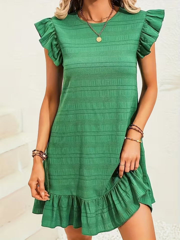 Luna’s Midnight Ruffle Charm Mini Dress
