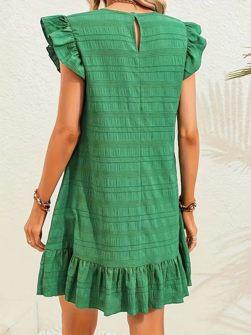 Luna’s Midnight Ruffle Charm Mini Dress