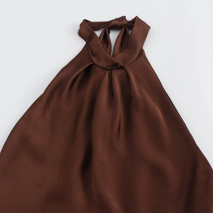 Luna’s Midnight Whispers Back-Tie Maxi Dress