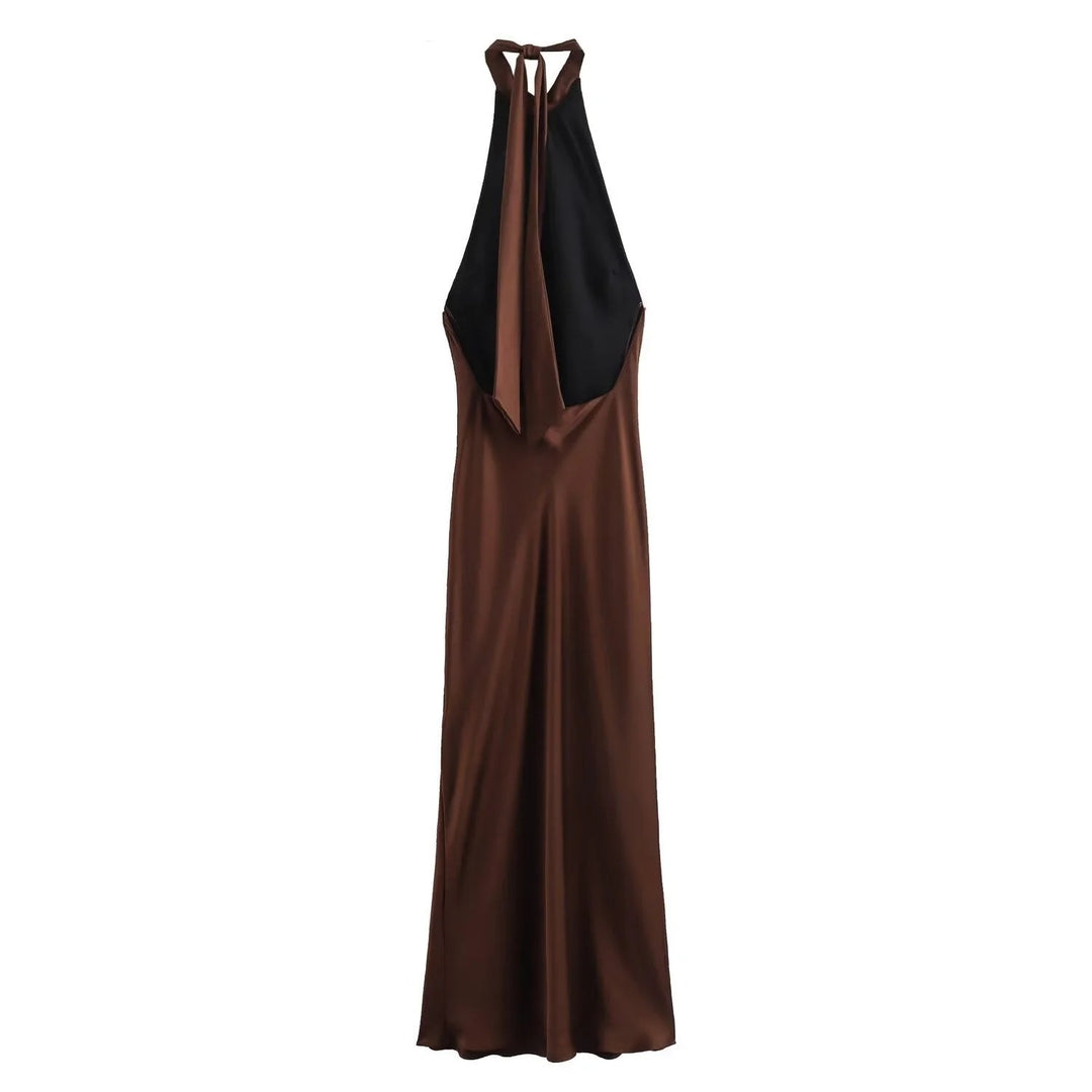 Luna’s Midnight Whispers Back-Tie Maxi Dress